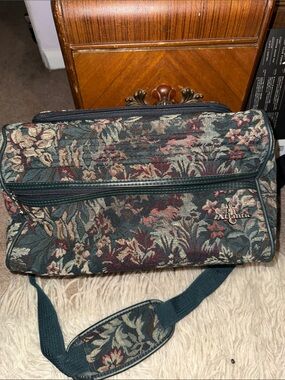 Vintage Atlantic tapestry train case